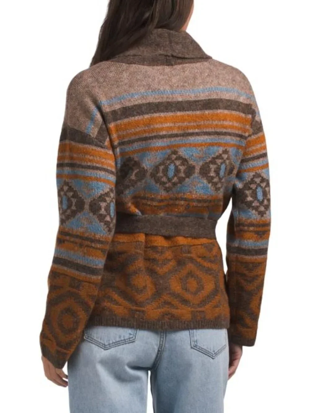 LUCKY BRAND Long Sleeve Pattern Shawl Cardigan